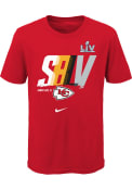 Kansas City Chiefs Youth Nike Super Bowl LV Part Lockup T-Shirt - Red