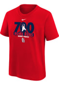 Albert Pujols St Louis Cardinals Youth Pujols 700 Home Run Micromoment T-Shirt - Red