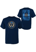 Philadelphia Union Youth Slogan Back T-Shirt - Navy Blue