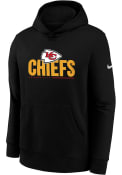 Kansas City Chiefs Boys Nike Club Hooded Sweatshirt - Black