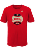 Cincinnati Reds Youth Nike Cooperstown T-Shirt - Red