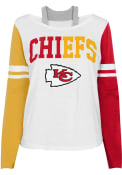 Kansas City Chiefs Girls Faded Long Sleeve T-shirt - Gold