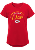 Kansas City Chiefs Girls For The Love Dolman T-Shirt - Red