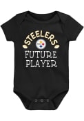 Pittsburgh Steelers Baby Future Player One Piece - Black