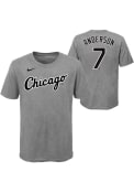 Tim Anderson Chicago White Sox Youth City Name and Number T-Shirt - Grey