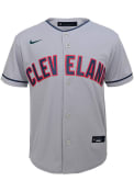 Cleveland Indians Youth Nike Road Replica Baseball Jersey - Grey