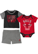 Chicago Bulls Infant Putting Up Numbers 3PK SS Top and Bottom - Red