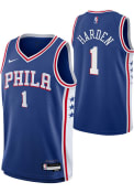 James Harden Philadelphia 76ers Youth Nike Swingman Icon Basketball Jersey - Blue