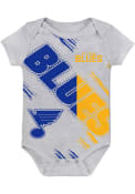 St Louis Blues Baby Dribbles One Piece - Grey