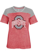 Ohio State Buckeyes Girls Team Captain Fashion T-Shirt - Red