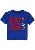 Kansas Jayhawks Toddler Eat Sleep T-Shirt - Blue