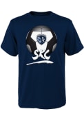 Sporting Kansas City Youth Slogan Ball T-Shirt - Navy Blue