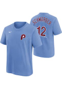 Kyle Schwarber Philadelphia Phillies Youth NN Cooperstown T-Shirt - Light Blue
