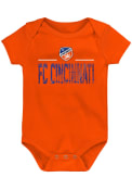 FC Cincinnati Baby Wordmark One Piece - Orange