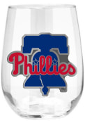 Philadelphia Phillies 15oz Emblem Stemless Wine Glass