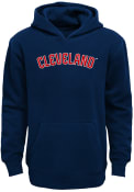 Cleveland Guardians Youth Cleveland Wordmark Hooded Sweatshirt - Navy Blue