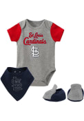 St Louis Cardinals Baby Lead Runner One Piece with Bib - Red