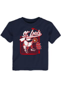 St Louis Cardinals Toddler On The Fence T-Shirt - Navy Blue