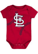 St Louis Cardinals Baby Running Home One Piece - Red
