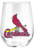 St Louis Cardinals 15oz Emblem Stemless Wine Glass