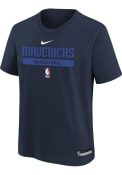Dallas Mavericks Boys Nike Nike Practice GPX Legend T-Shirt - Navy Blue