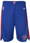 Detroit Pistons Youth Nike Icon Swingman Shorts - Blue