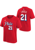 Joel Embiid Philadelphia 76ers Youth Statement NN T-Shirt - Red
