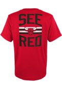 Chicago Bulls Boys Slogan Back T-Shirt - Red