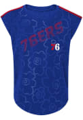Philadelphia 76ers Girls Align Fashion T-Shirt - Blue