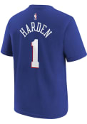 James Harden Philadelphia 76ers Youth Icon NN T-Shirt - Blue