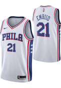 Joel Embiid Philadelphia 76ers Youth Nike Nike Association Swingman Player Basketball Jersey - White