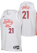 Joel Embiid Philadelphia 76ers Youth Nike City Edition Swingman Basketball Jersey - White