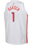 James Harden Philadelphia 76ers Youth Nike City Edition Swingman Basketball Jersey - White