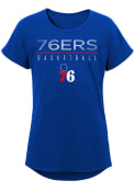 Philadelphia 76ers Girls Single Path T-Shirt - Blue