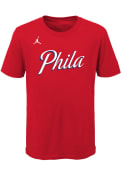 Philadelphia 76ers Youth ES Statement T-Shirt - Red