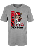 Joey Votto Cincinnati Reds Boys Outer Stuff Pixel Player T-Shirt - Grey