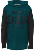 Philadelphia Eagles Youth Heritage Hooded T-Shirt - Midnight Green