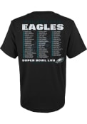 Philadelphia Eagles Youth Varsity Team Roster Super Bowl 2022 Bound T-Shirt - Black