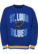 St Louis Blues Youth Classic Blueliner Crew Sweatshirt - Blue