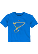 St Louis Blues Infant Flat Third Jersey Logo T-Shirt - Light Blue