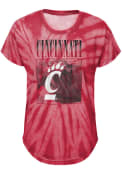 Red Girls Cincinnati Bearcats In The Band Tie-Dye Fashion T-Shirt
