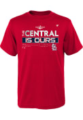 St Louis Cardinals Youth 2022 Div Champs LR T-Shirt - Red