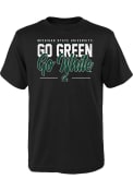Michigan State Spartans Youth Institutions Slogan T-Shirt - Black
