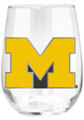 Michigan Wolverines 15oz Emblem Stemless Wine Glass
