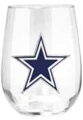 Dallas Cowboys 15oz Emblem Stemless Wine Glass