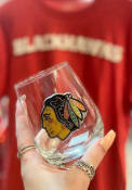 Chicago Blackhawks 15oz Emblem Stemless Wine Glass
