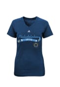 Philadelphia Union Girls Navy Blue Scarf Tail T-Shirt