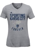 Sporting Kansas City Girls Grey Fan Forever Fashion T-Shirt
