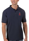 Los Angeles Angels Antigua Legacy Pique Polo Shirt - Navy Blue