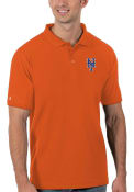New York Mets Antigua Legacy Pique Polo Shirt - Orange